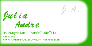 julia andre business card